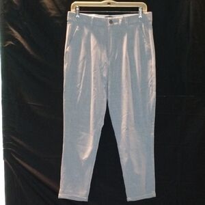 Men's Classic Light Gray Slim Cropped Trousers Sz 30
